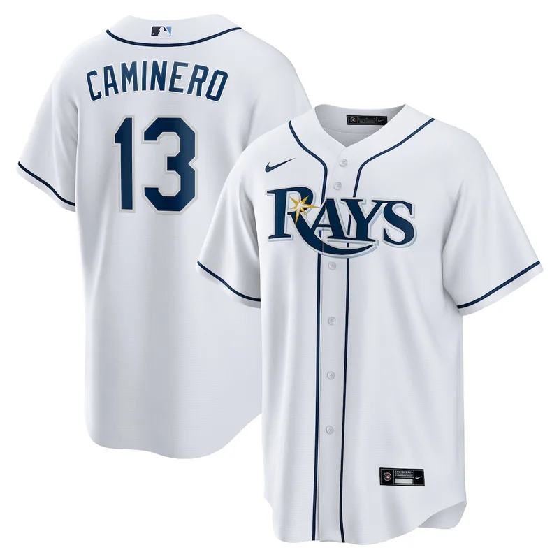 Tampa Bay Rays Junior Caminero White Home Player Jersey