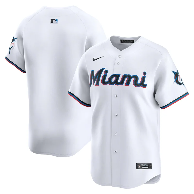 Miami Marlins Eury Perez White Home Jersey - Image 3