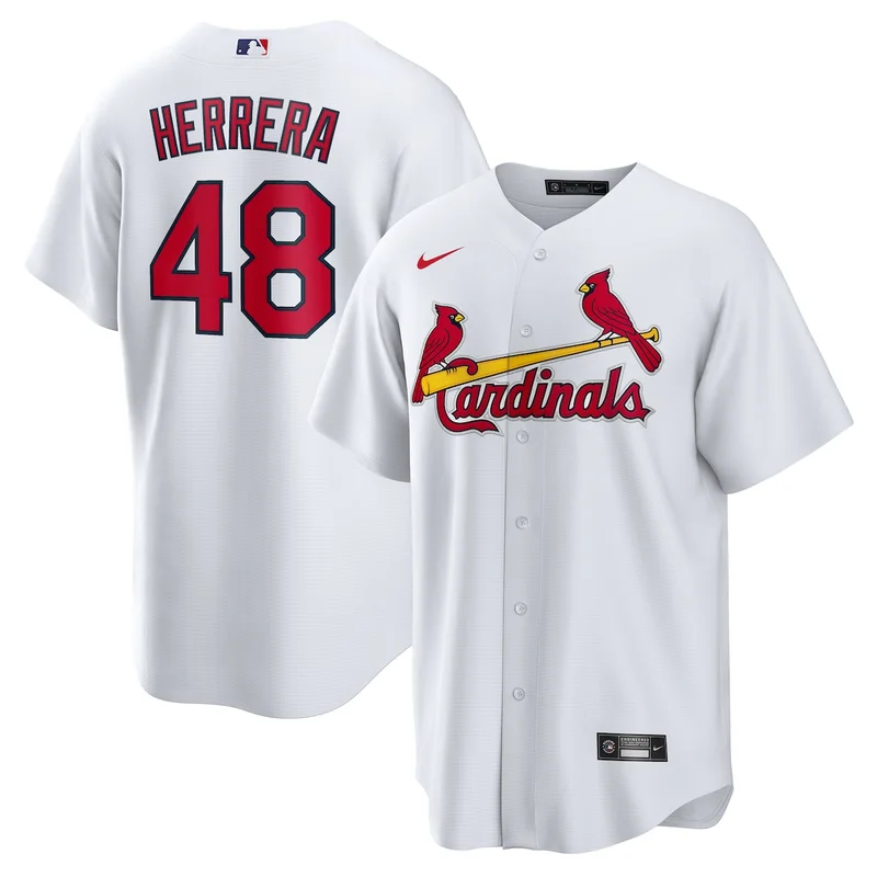 St Louis Cardinals White #1 Mom Home Jersey - Image 4