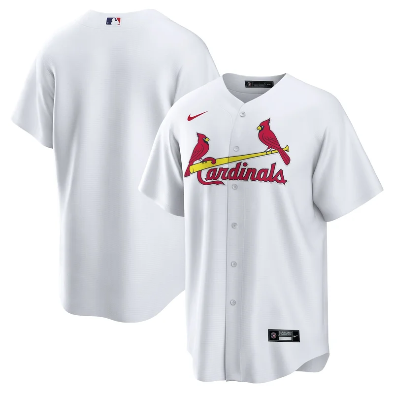 St Louis Cardinals White #1 Mom Home Jersey - Image 5