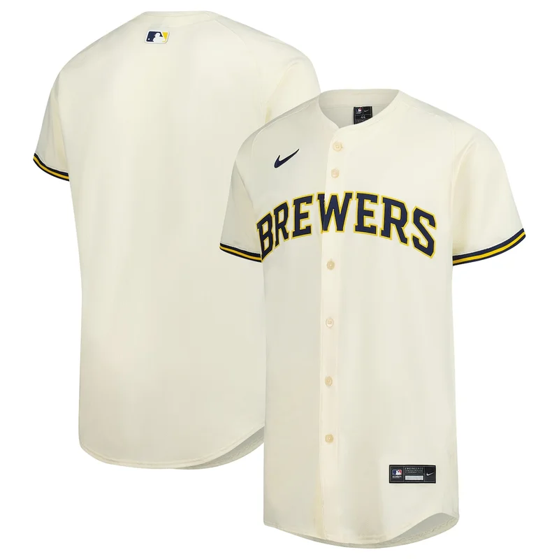 Milwaukee Brewers Christian Yelich White Alternate Player Jersey - Image 3