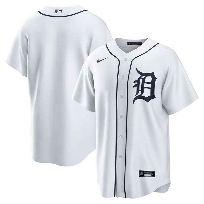 Detroit Tigers White Home Team Jersey