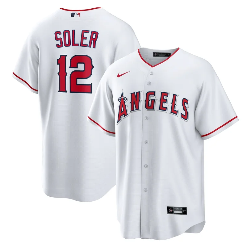 Los Angeles Angels White Alternate Vapor Premier Elite Patch Jersey - Image 4