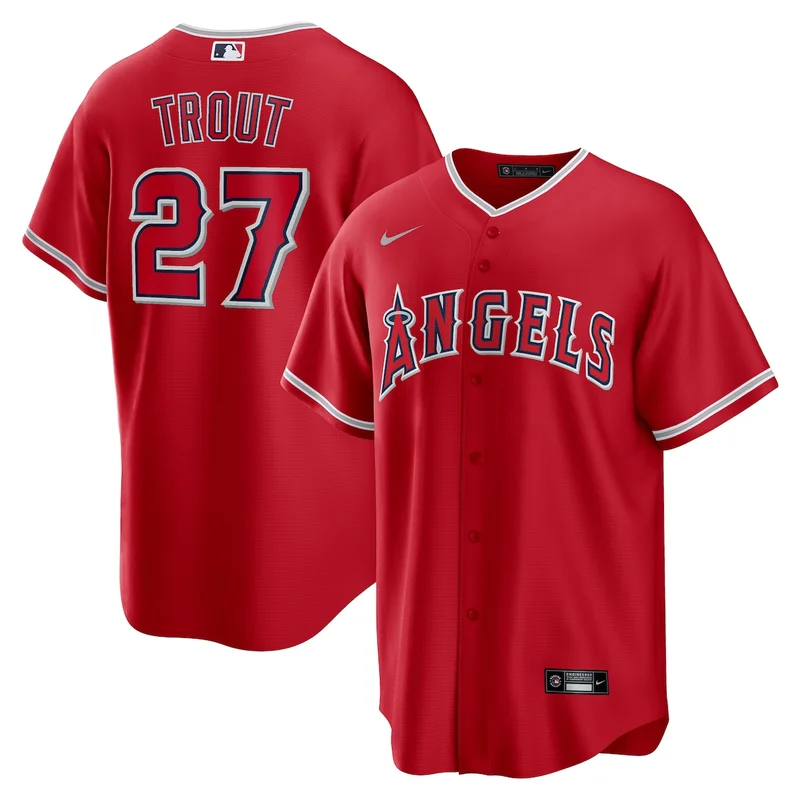 Los Angeles Angels White Alternate Vapor Premier Elite Patch Jersey - Image 5