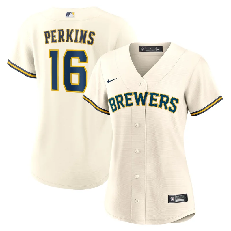 Milwaukee Brewers Joey Ortiz Cream Home Jersey - Image 5