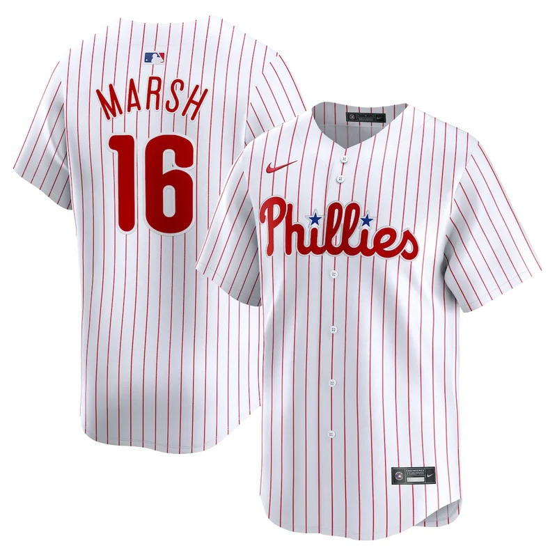 Philadelphia Phillies Brandon Marsh White Home Limited Player Jersey