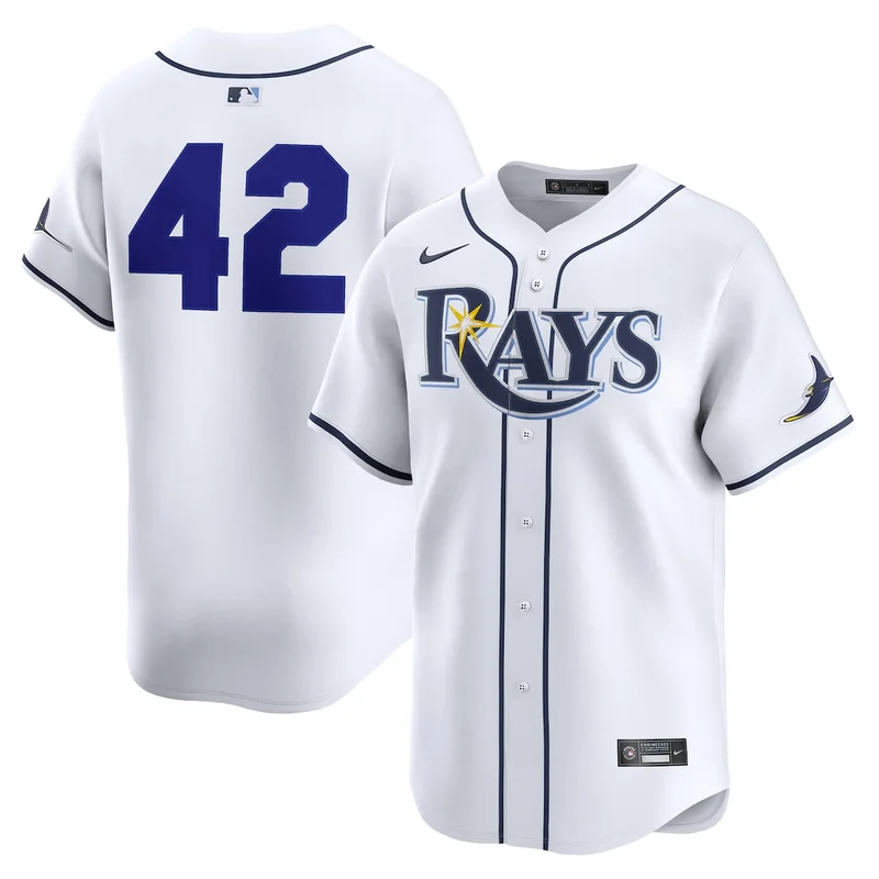 Tampa Bay Rays White Home 2025 Jackie Robinson Day Limited Jersey