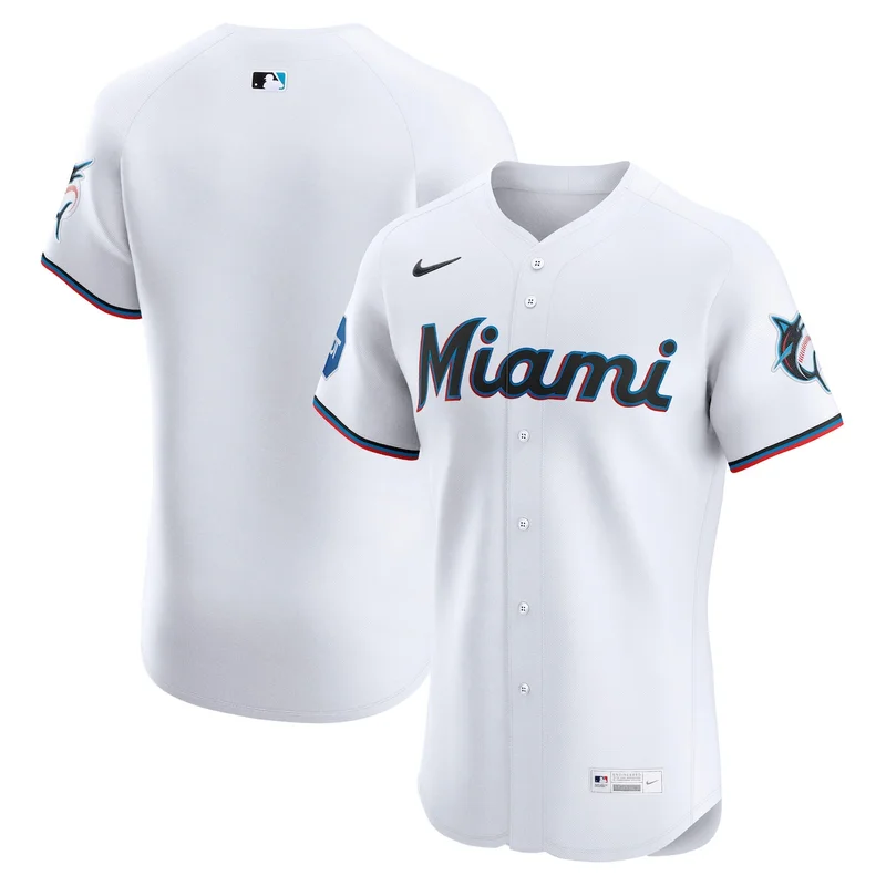 Miami Marlins White Home Elite Jersey