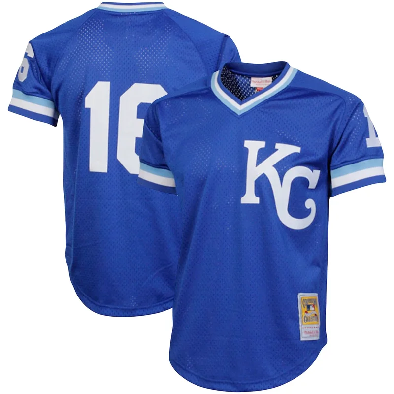 Kansas City Royals Bo Jackson Royal Cooperstown Collection Big & Tall Mesh Batting Practice Jersey