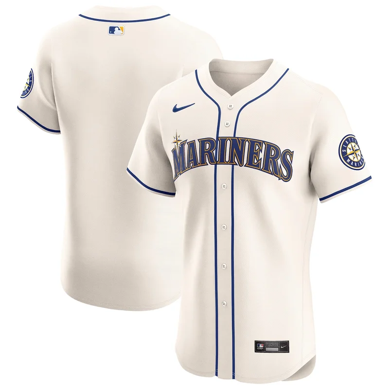 Seattle Mariners Cream Alternate Vapor Premier Elite Patch Jersey