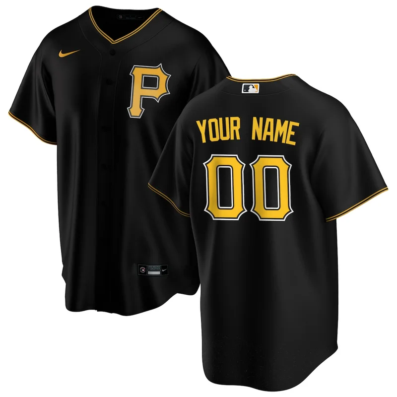 Pittsburgh Pirates Black Alternate Custom Jersey