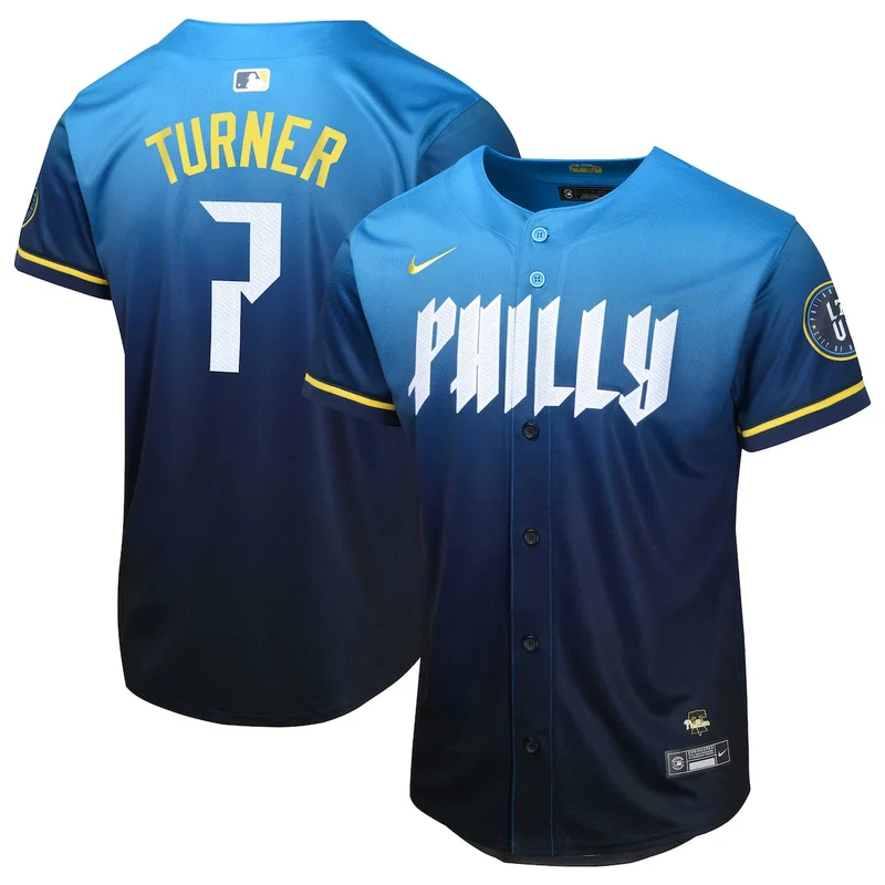 Philadelphia Phillies Trea Turner Blue 2024 City Connect Limited Player Jersey