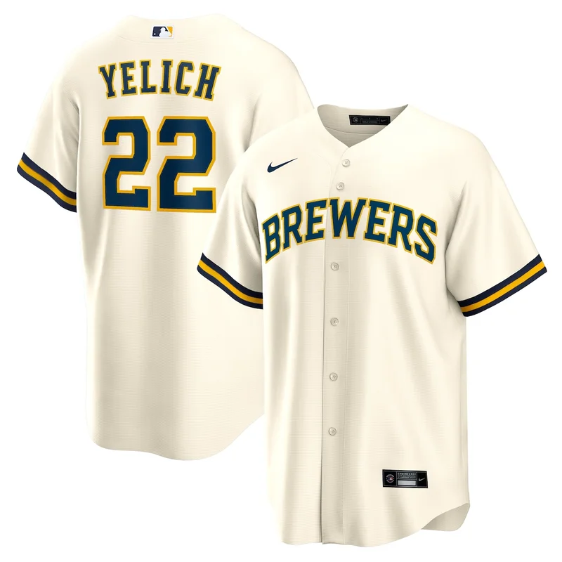 Milwaukee Brewers Sal Frelick Cream Home Limited Player Jersey - Image 4