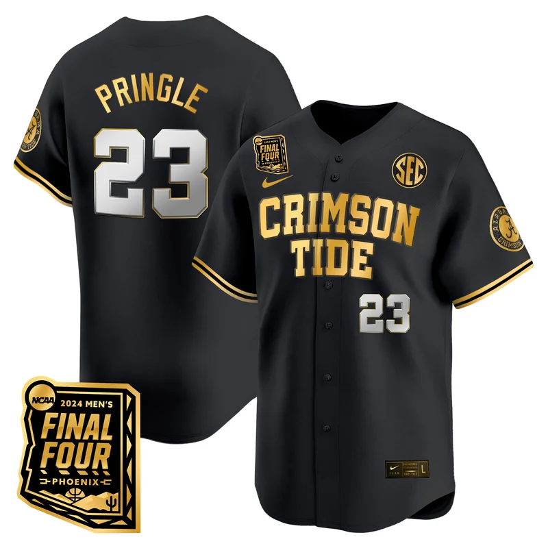 Alabama Crimson Tide #3 Griffen Black Jersey Final Four Patch Baseball All Stitched - Image 3
