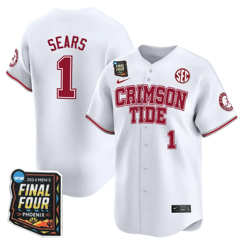 Alabama Crimson Tide #3 Griffen Black Jersey Final Four Patch Baseball All Stitched - Image 5