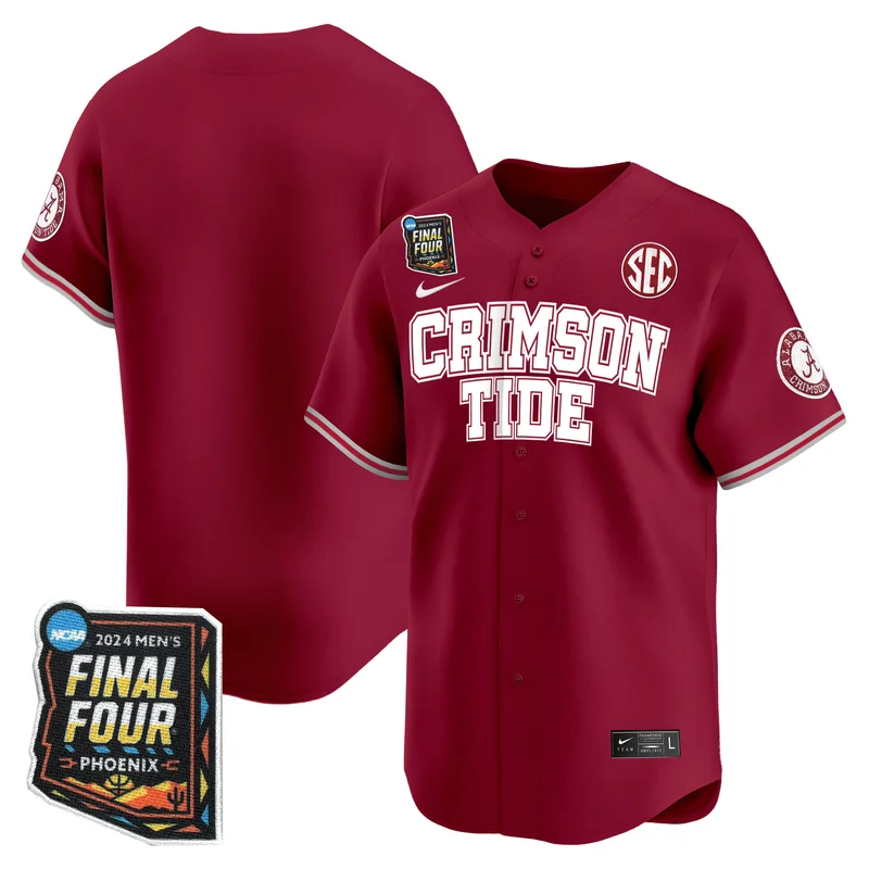 Alabama Crimson Tide #12 Wrightsell Jr Red Jersey Final Four Patch Baseball All Stitched - Image 3