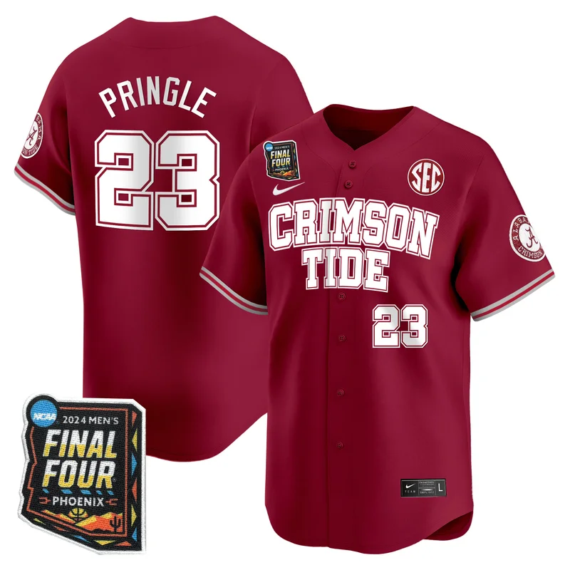 Alabama Crimson Tide #12 Wrightsell Jr Red Jersey Final Four Patch Baseball All Stitched - Image 2