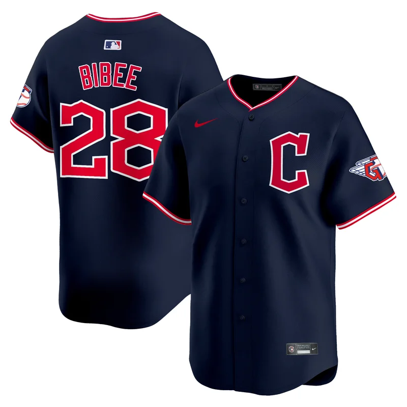 Cleveland Guardians #28 Bibee Navy Jersey 2025 Vapor Premier Limited All Stitched