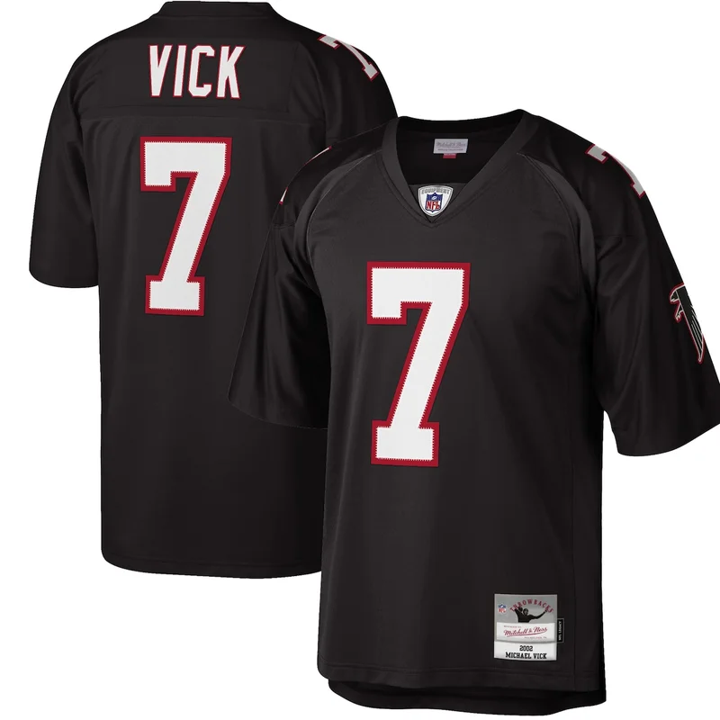 Atlanta Falcons Michael Vick Black Big & Tall 2002 Retired Player Jersey