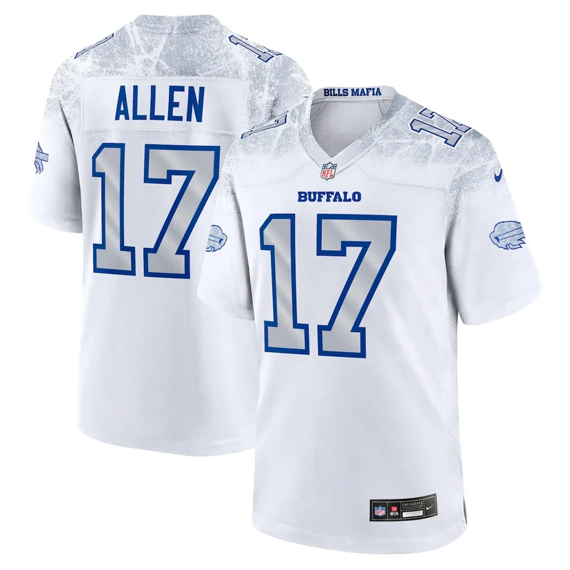 Buffalo Bills Josh Allen White 2025 Rivalries Collection Game Jersey