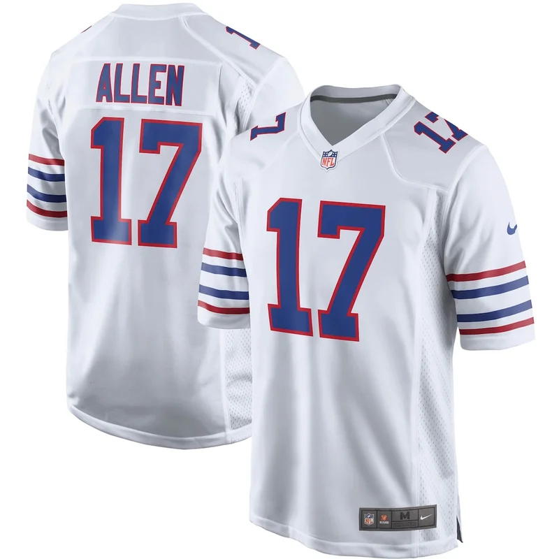 Buffalo Bills Josh Allen White 2025 Rivalries Collection Game Jersey - Image 5