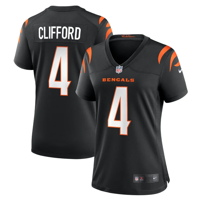 Cincinnati Bengals Sean Clifford Black Team Game Jersey