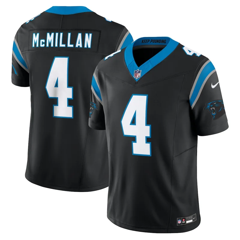 Carolina Panthers Tetairoa McMillan Black 2025 NFL Draft First Round Pick Game Jersey - Image 4