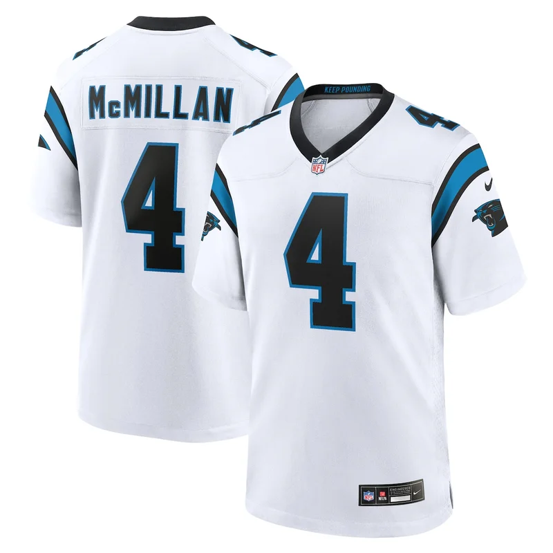 Carolina Panthers Tetairoa McMillan White Game Jersey