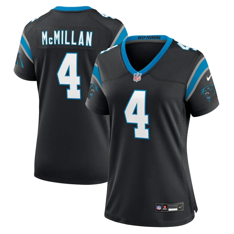 Carolina Panthers Tetairoa McMillan Black 2025 NFL Draft First Round Pick Game Jersey - Image 3