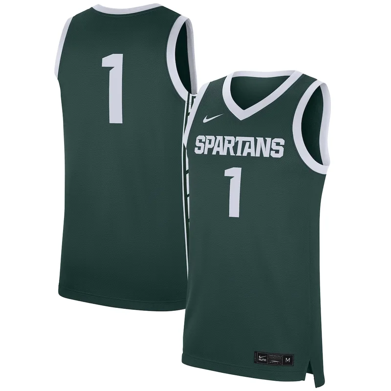 Black #1 Michigan State Spartans Lightweight Basketball Jersey GameDay Greats - Image 5