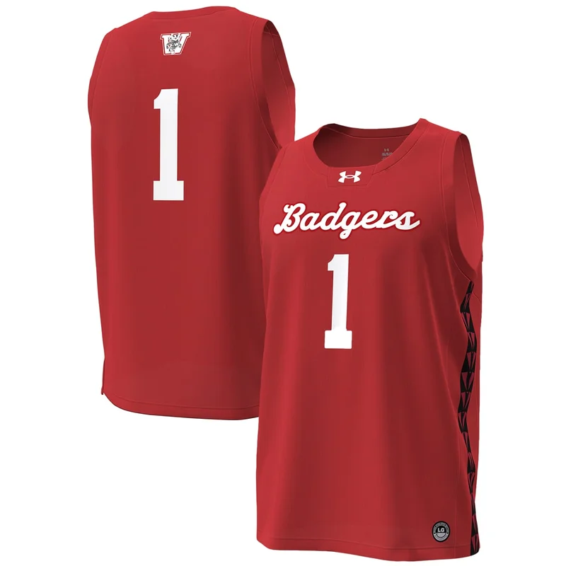 Under Armour #1 Red Wisconsin Badgers Special Game Basketball Jersey 
