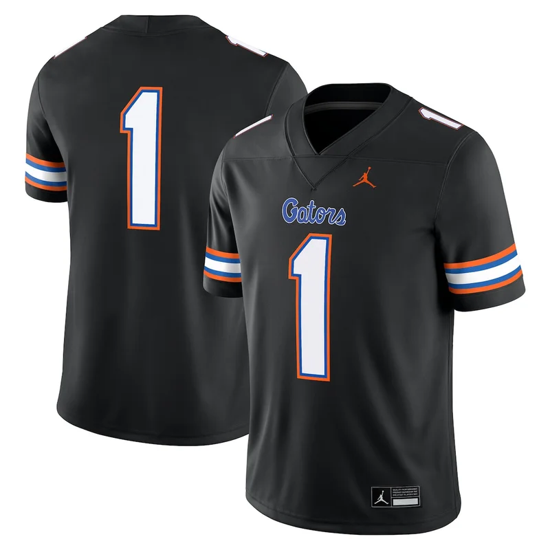 Jordan Brand #1 Black Florida Gators Untouchable Game Football Jersey - Image 3