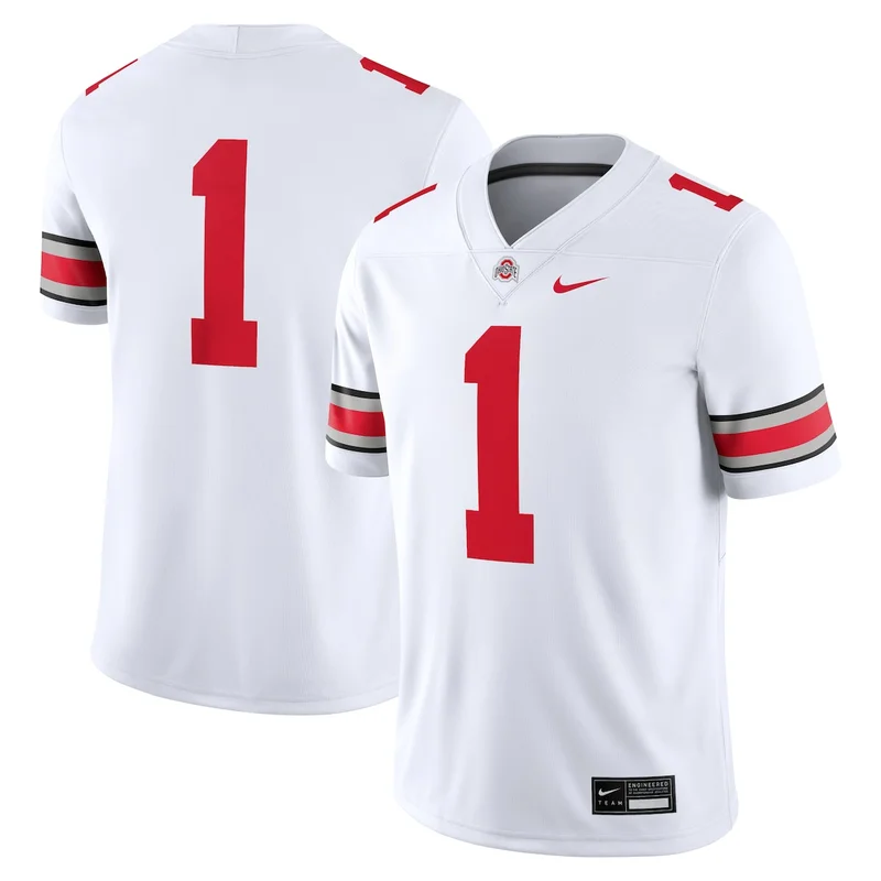 #1 Scarlet Ohio State Buckeyes Team Football Jersey - Image 2