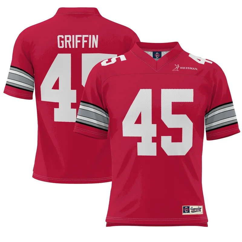 Scarlet Ohio State Buckeyes Spirit Football Jersey GameDay Greats - Image 4
