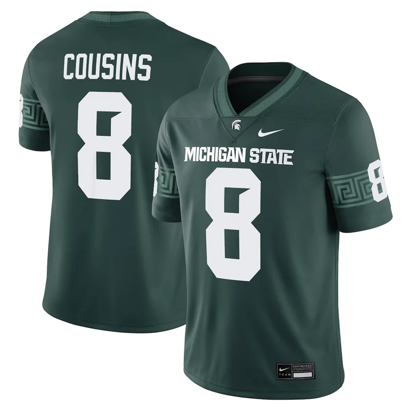 #1 Black Michigan State Spartans Untouchable Game Football Jersey - Image 3