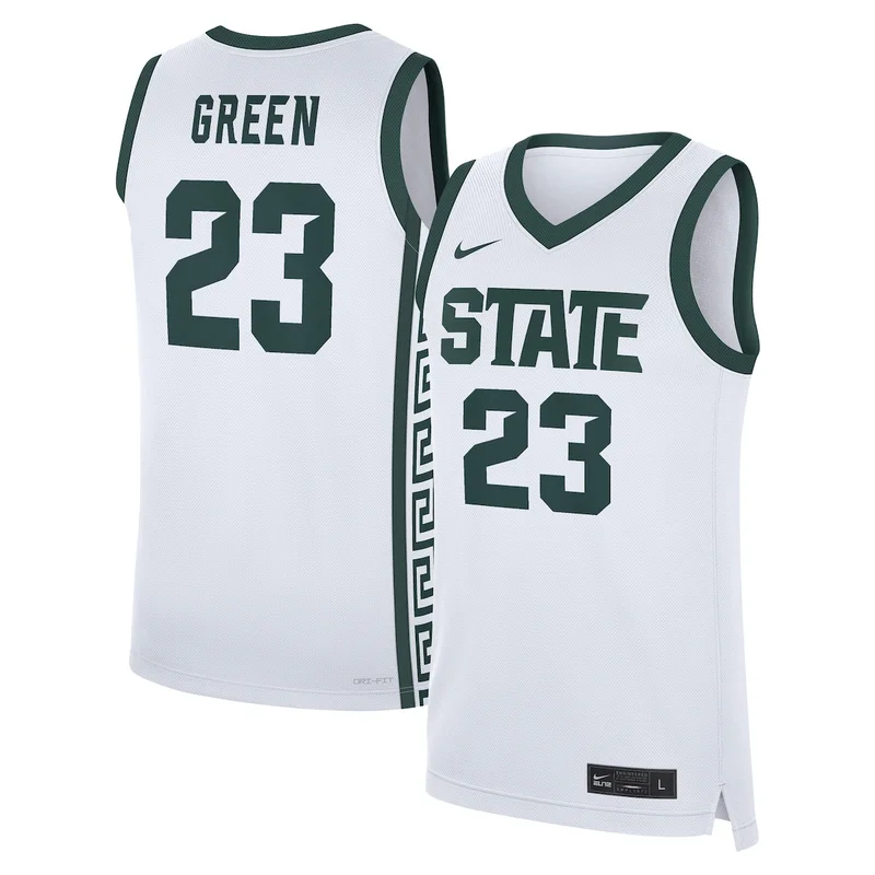 MensÂ Draymond Green White Michigan State Spartans Performance Basketball Jersey 