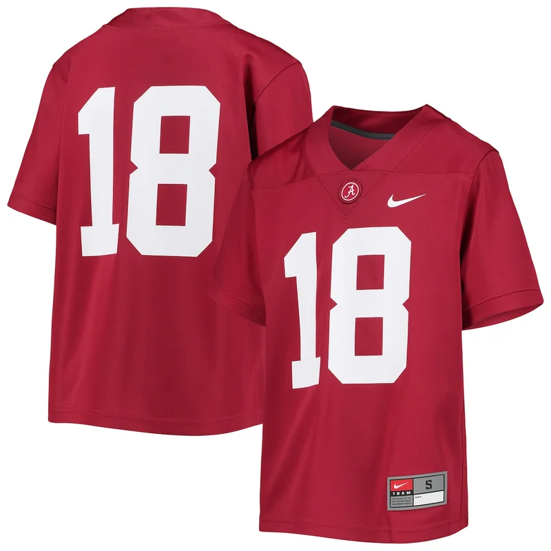 #18 Crimson Alabama Crimson Tide Untouchable Football Team Jersey 