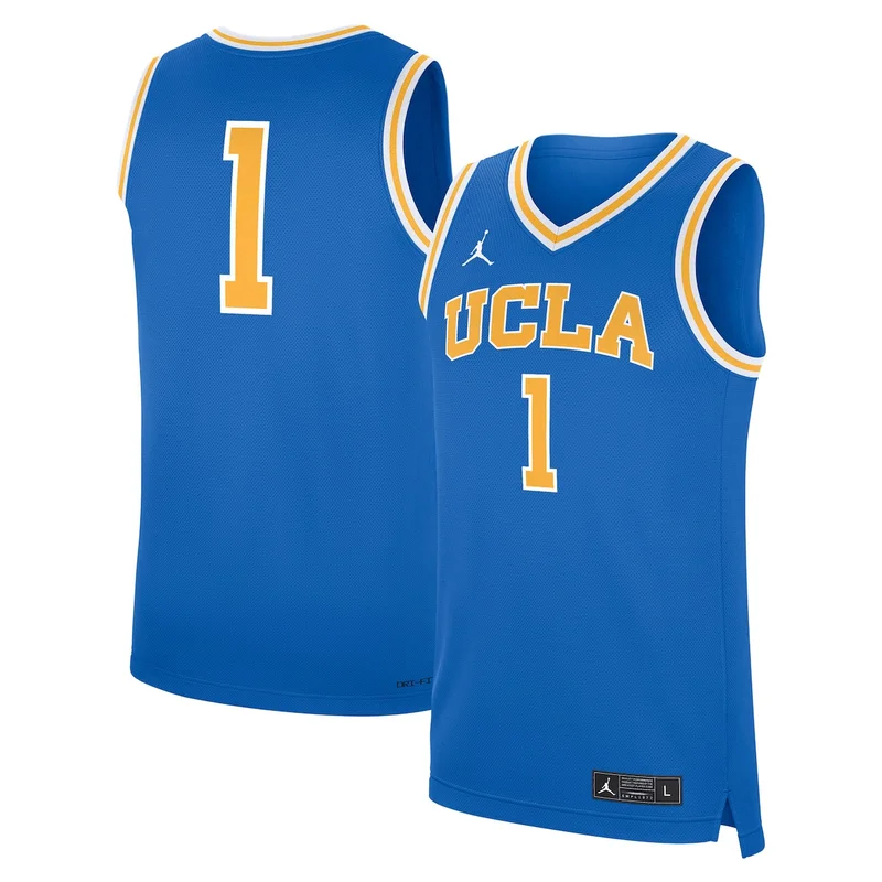 Jordan Brand Blue UCLA Bruins Road Basketball Jersey 
