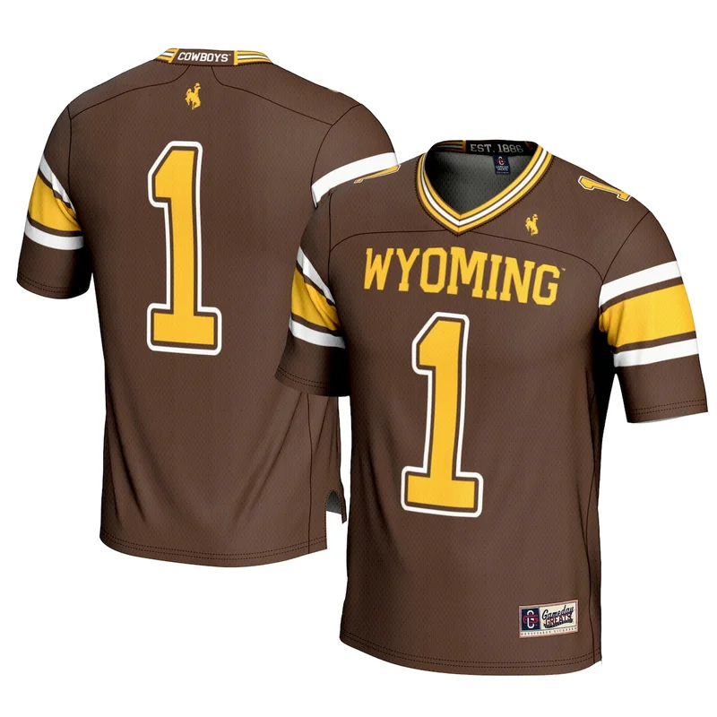 #1 Black Wyoming Cowboys Football Jersey GameDay Greats - Image 4