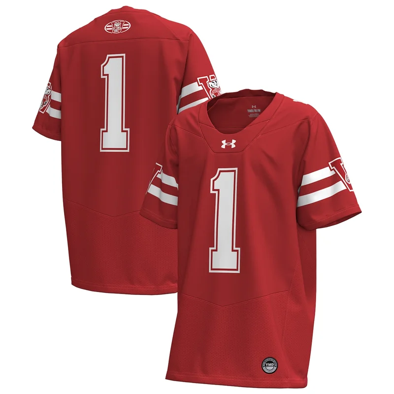 Colosseum Red Wisconsin Badgers Nothing But The Hits Football Jersey - Image 3
