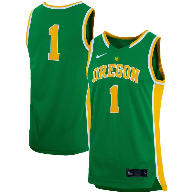 #1 Gray/Black Oregon Ducks Limited Basketball Jersey - Image 3