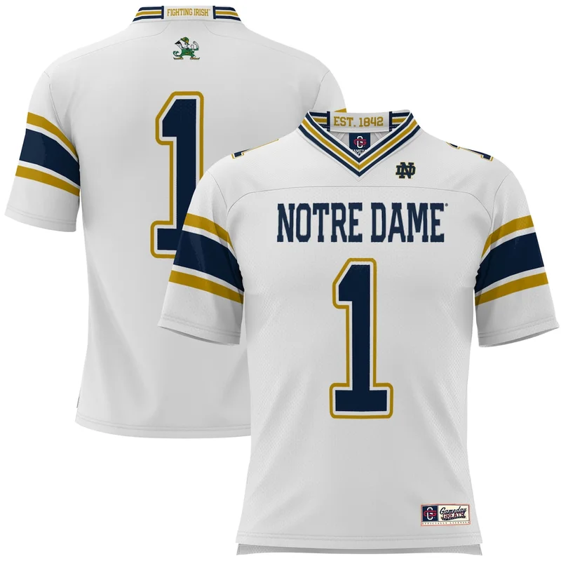 #1 White Notre Dame Fighting Irish Football Jersey GameDay Greats 