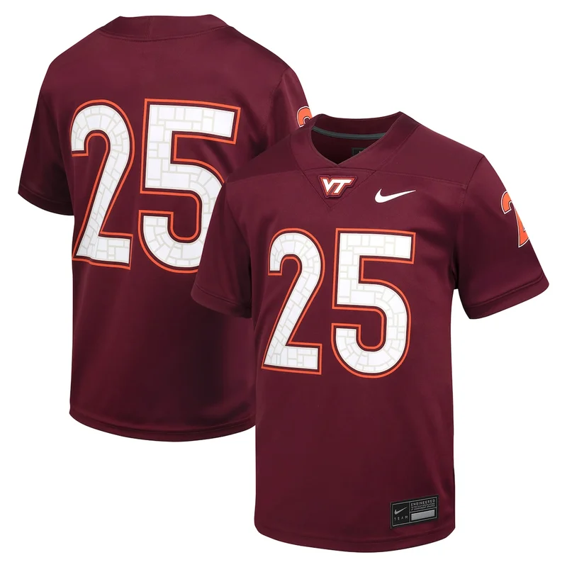 #25 Maroon Virginia Tech Hokies Untouchable Football Jersey 