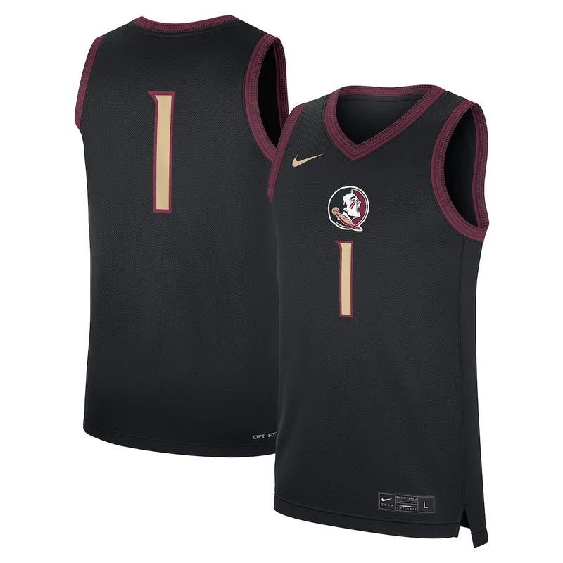 Unisex #1 Garnet Florida State Seminoles Basketball Jersey - Image 4