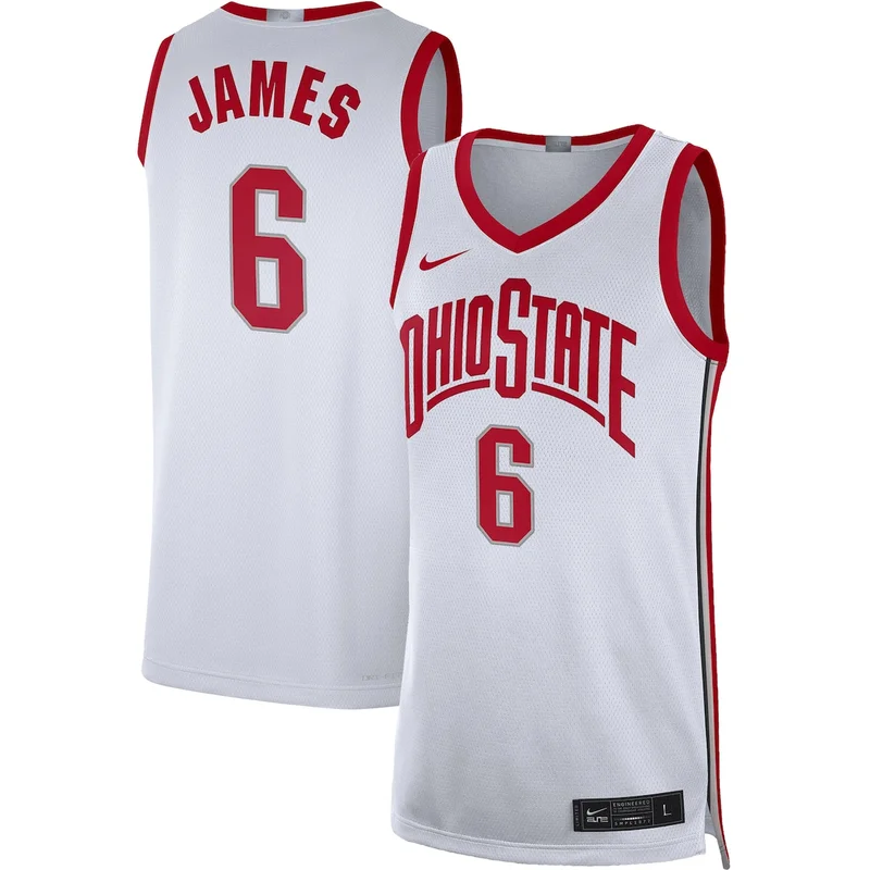 #1 Scarlet Ohio State Buckeyes Road Jersey Basketball - Image 4