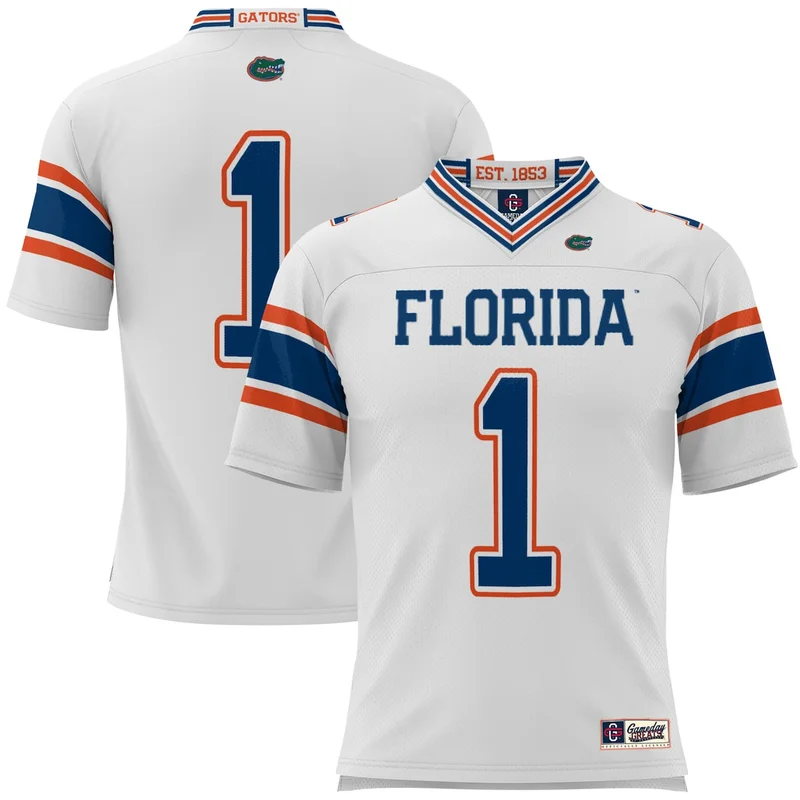 #1 White Florida Gators Football Jersey GameDay Greats 