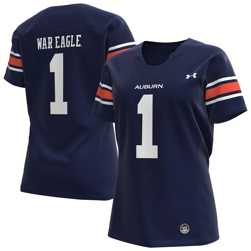 #1 Navy Auburn Tigers Untouchable Game Football Jersey - Image 5