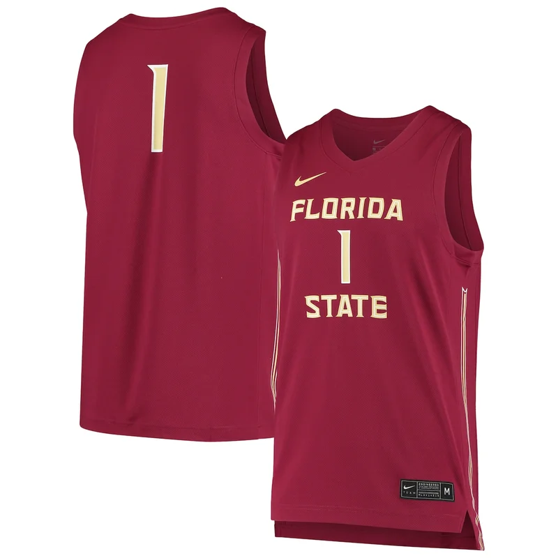 Unisex #1 Garnet Florida State Seminoles Basketball Jersey 