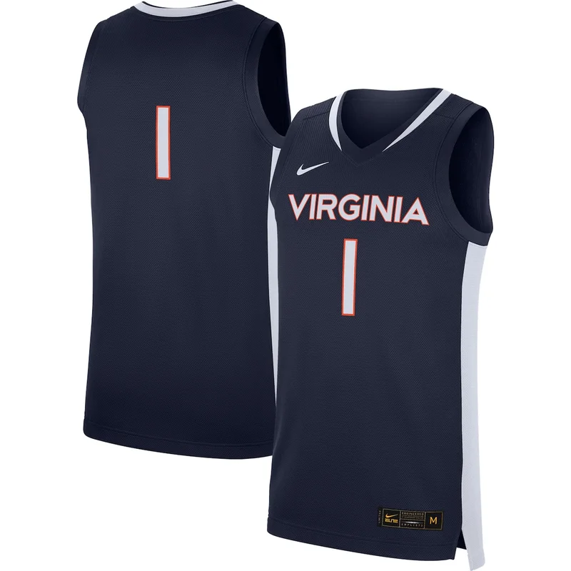 Navy Virginia Cavaliers Basketball Jersey - Image 2