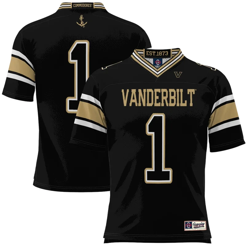 #1 Black Vanderbilt Commodores Football Jersey GameDay Greats - Image 5
